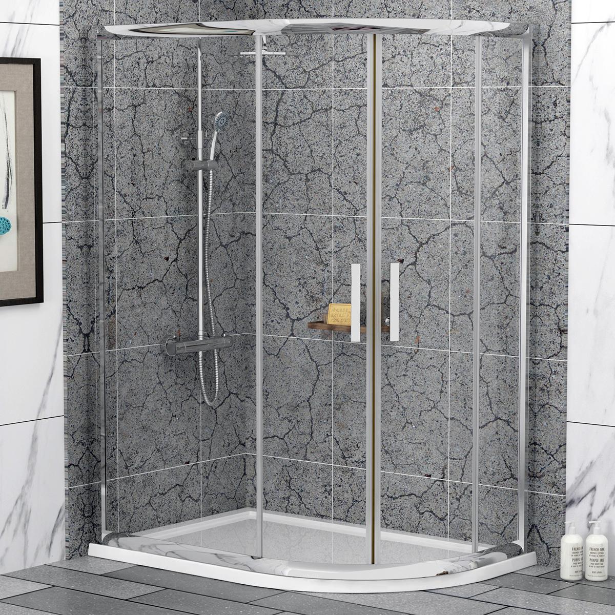 Offset Quadrant Double Door Sliding Shower Enclosure