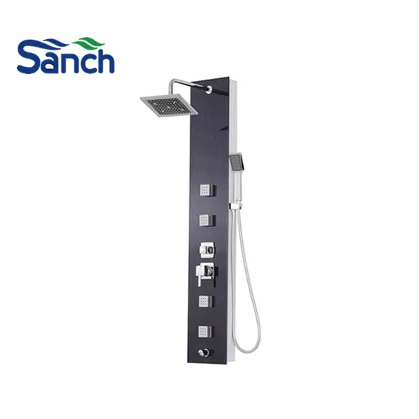 Glass Shower Panel With Rainfall Shower Head