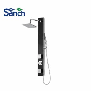 Can I use a squeegee on glass shower panels?