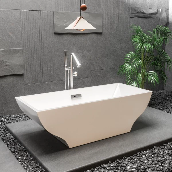 Irregular Shape Acrylic Soaking Bath Freestanding Tub F5033