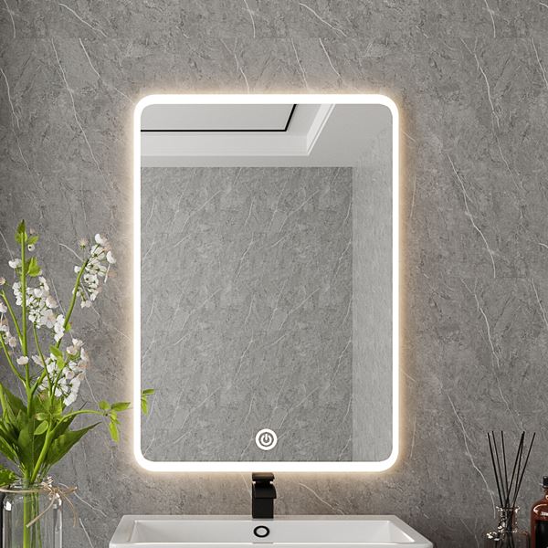 LED Mirror With Warm Toned Light