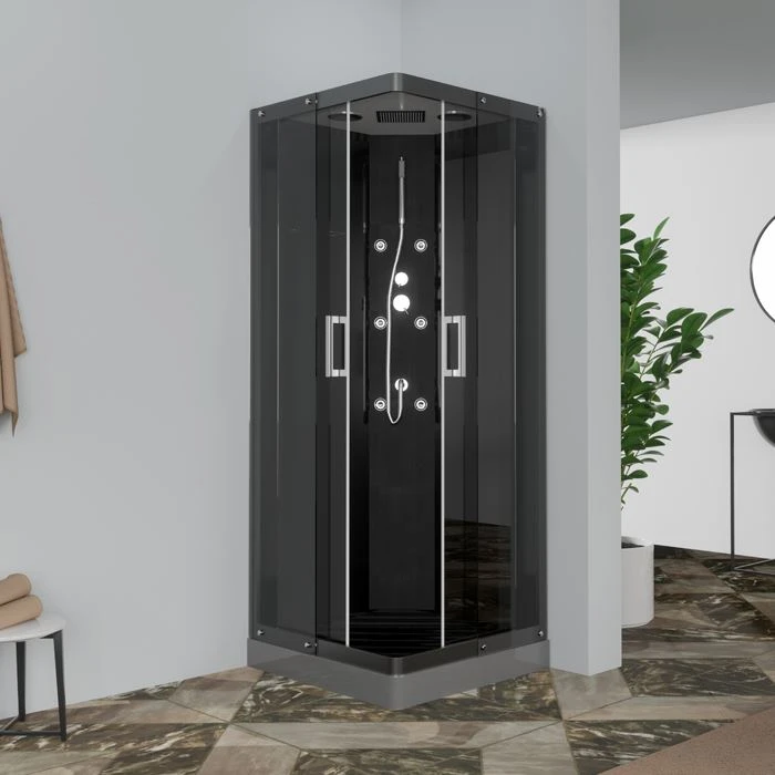 Regtangular Sliding Doors Hydromassage Shower Cabins