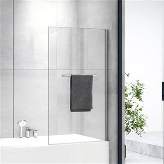 Minimalist Frameless Bath Screen (No Support Bar)