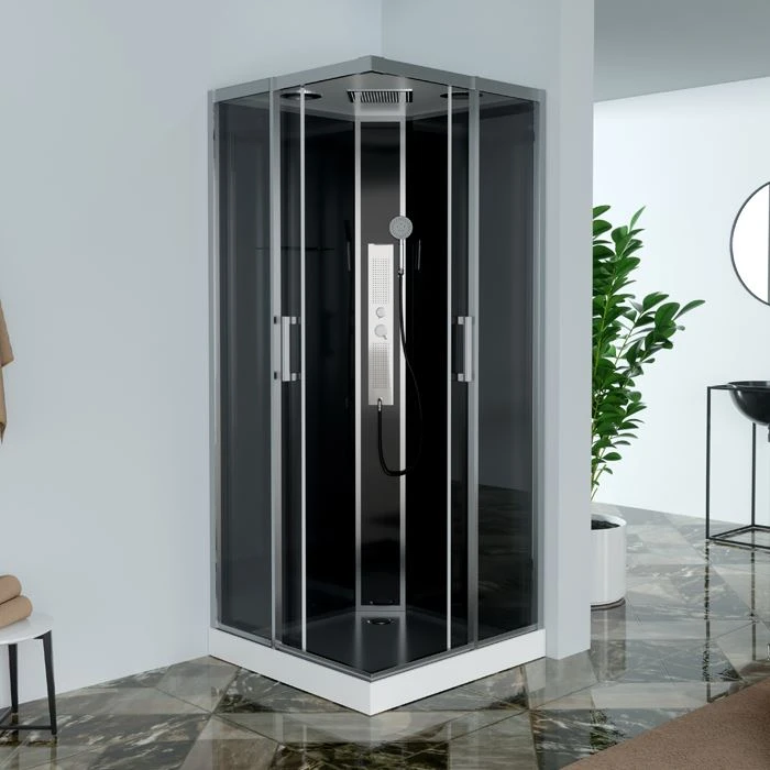 Square Steam Shower Cabin with 6 Body Jets